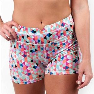 Multi Print Yoga Shorts